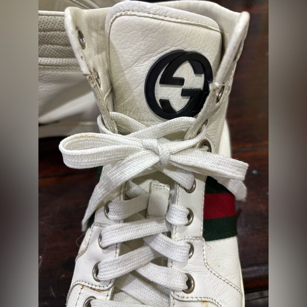 Gucci Men's White High-Top Sneakers - Picture 3 of 10